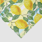 かわいい地中海のサマーレモンフルーツアートパターン 薄葉紙 (詳細)