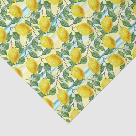 かわいい地中海のサマーレモンフルーツアートパターン 薄葉紙 (詳細)