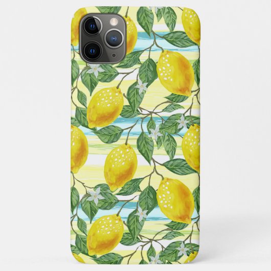 かわいい地中海の夏レモンフルーツアートパターン Case-Mate iPhoneケース (裏面)