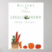 かわいい地元で育った赤ちゃんシャワー ポスター (正面)