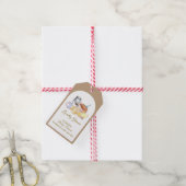 かわいい地元で育った農場チキンマウス赤ちゃんシャワー ギフトタグ (より糸付き)