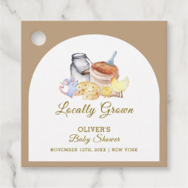 かわいい地元で育った農場チキンマウス赤ちゃんシャワー フェイバータグ