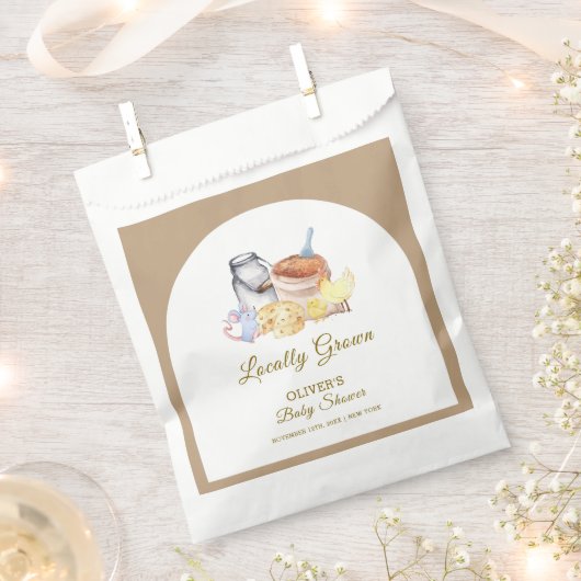 かわいい地元で育った農場チキンマウス赤ちゃんシャワー フェイバーバッグ (クリップ留めされた状態)