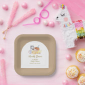 かわいい地元で育った農場チキンマウス赤ちゃんシャワー ペーパープレート (パーティー)