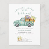 かわいい地元で育てられた水彩 ニュートラルベビーシャワー ポストカード (正面)