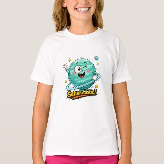 かわいい地球のキャラクター Tシャツ (正面)