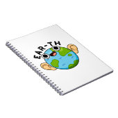 かわいい地球の耳のパターン ノートブック (右側)