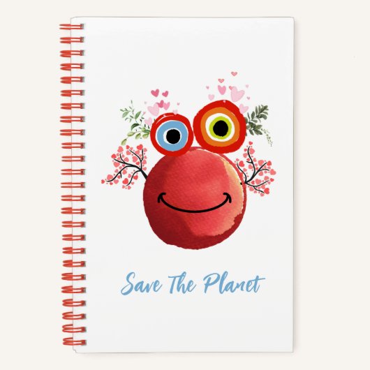 かわいい地球を守るコレクション スパイラルノートブック ノートブック (正面)