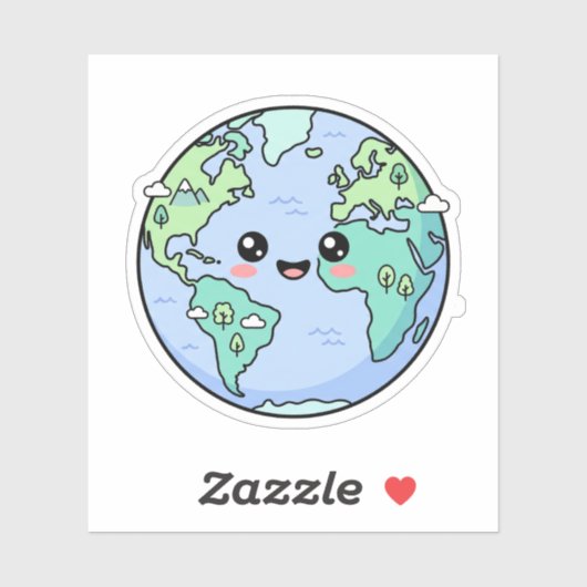 かわいい地球儀 かわいい先生への感謝の気持ちを込めたギフト シール (シート)
