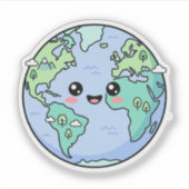 かわいい地球儀 かわいい先生への感謝の気持ちを込めたギフト シール (正面)