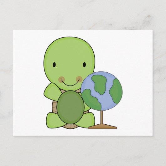 かわいい地理のカメ ポストカード (正面)