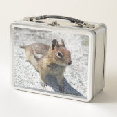 かわいい地面リスの自然写真 メタルランチボックス (正面)