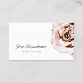 かわいい埃っぽいピンクのローズプレーンホワイトシンプル 名刺 (正面)