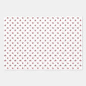 かわいい埃っぽいピンクの星のクリスマス ラッピングペーパーシート (正面)