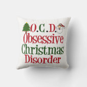 かわいい執拗なクリスマスの無秩序 クッション (裏面)
