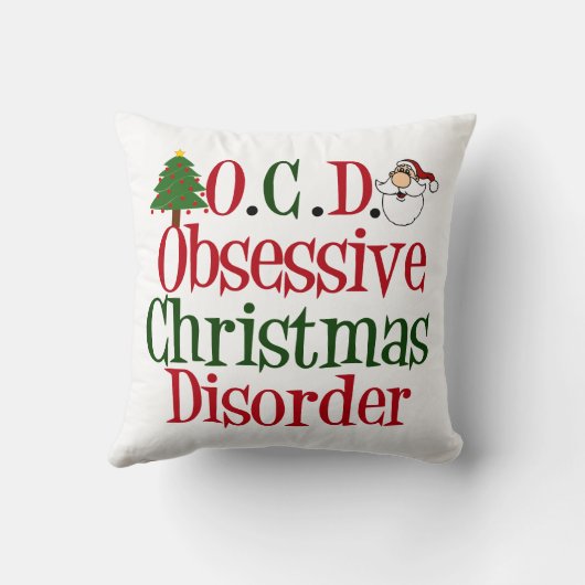 かわいい執拗なクリスマスの無秩序 クッション (裏面)