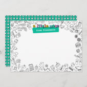 かわいい塗り絵のオリジナル フラット ノートカード (正面/裏面)