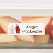 かわいい塩とコショウのシェイカー漫画パーソナライズされた ラベル (貼付)