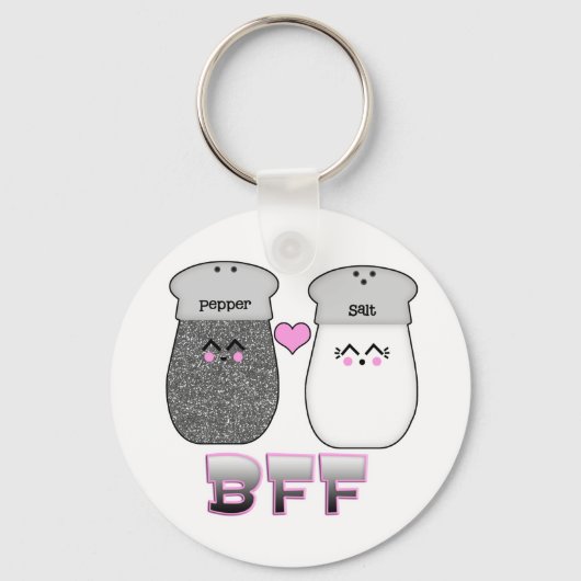 かわいい塩コショウBFF キーホルダー (正面)