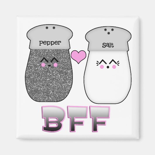 かわいい塩胡椒BFF マグネット (正面)
