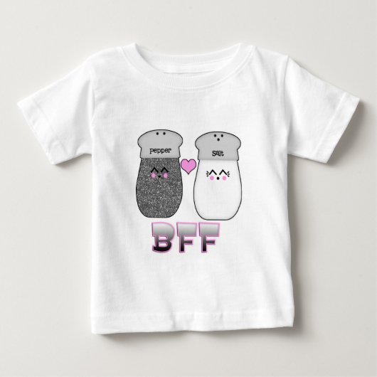かわいい塩Pepper BFF ベビーTシャツ (正面)