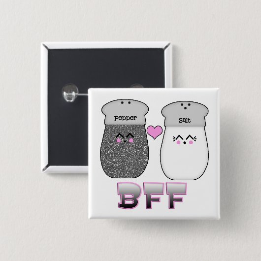 かわいい塩Pepper BFF 缶バッジ (正面&裏面)