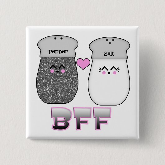 かわいい塩Pepper BFF 缶バッジ (正面)