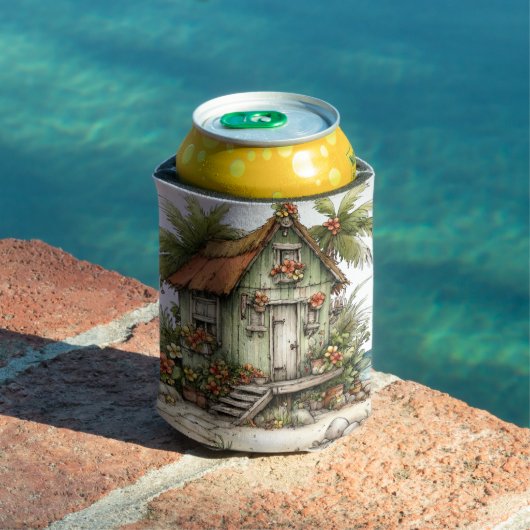 かわいい変わった夏のビーチの風景 缶クーラー (インサイチュ プール)