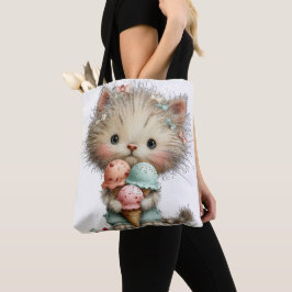 かわいい変わった夏の子猫 トートバッグ