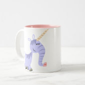 かわいい変わった漫画ユニコーンマグカップ ツートーンマグカップ (正面左)