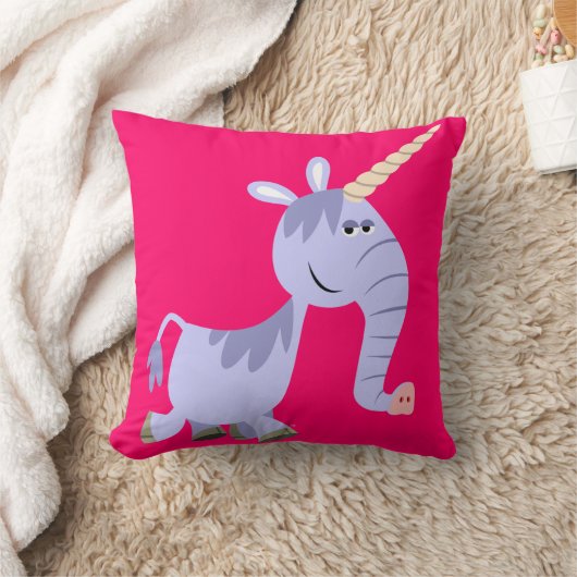 かわいい変わった漫画ユニコーン枕 クッション (ブランケット)