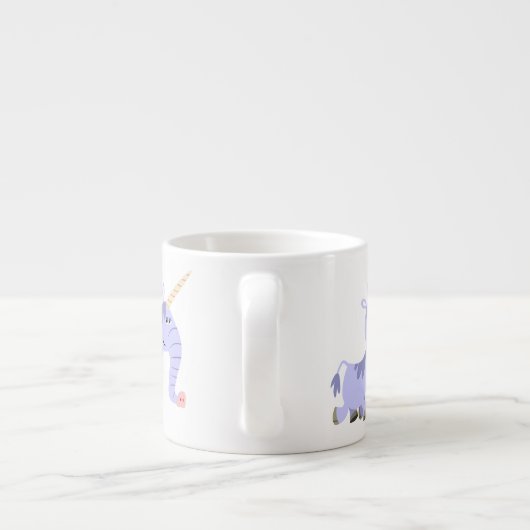 かわいい変わった漫画ユニコーンEspresso Mug エスプレッソカップ (裏面)