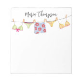 かわいい夏お洒落水着おもしろい ノートパッド (正面)