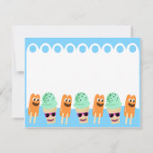 かわいい夏のおもしろい招待状 招待状 (裏面)