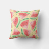 かわいい夏のかわいい水彩スイカ クッション (裏面)