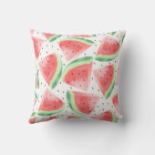 かわいい夏のかわいい水彩スイカ クッション (裏面)