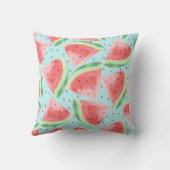 かわいい夏のかわいい水彩スイカ クッション (裏面)