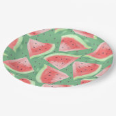 かわいい夏のかわいい水彩スイカ ペーパープレート (アングル)