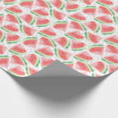 かわいい夏のかわいい水彩スイカ ラッピングペーパー (角)
