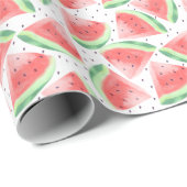 かわいい夏のかわいい水彩スイカ ラッピングペーパー (ロールコーナー)