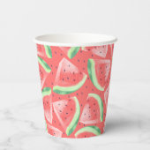 かわいい夏のかわいい水彩スイカ 紙コップ (裏面)