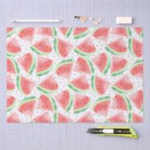 かわいい夏のかわいい水彩スイカ 薄葉紙 (クラフト)