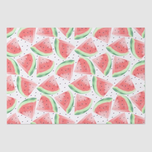 かわいい夏のかわいい水彩スイカ 薄葉紙 (正面)