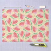 かわいい夏のかわいい水彩スイカ 薄葉紙 (クラフト)