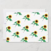 かわいい夏のひまわり1歳の誕生日 |ターニング・ワン 招待状 (裏面)