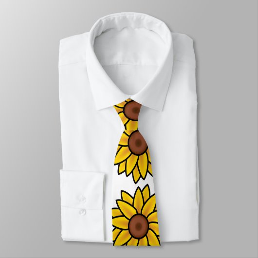 かわいい夏のひまわり ネクタイ (タイ)