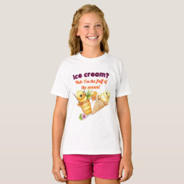 かわいい夏のひよこTシャツ – 「アイスクリーム?いや、わたしは Tシャツ