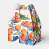 かわいい夏のアプリコット水彩模様ブラックラベル フェイバーボックス (裏面サイド)