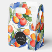 かわいい夏のアプリコット水彩模様ブラックラベル フェイバーボックス (オープン)