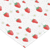 かわいい夏のイチゴと花 ショートテーブルランナー (コーナー)